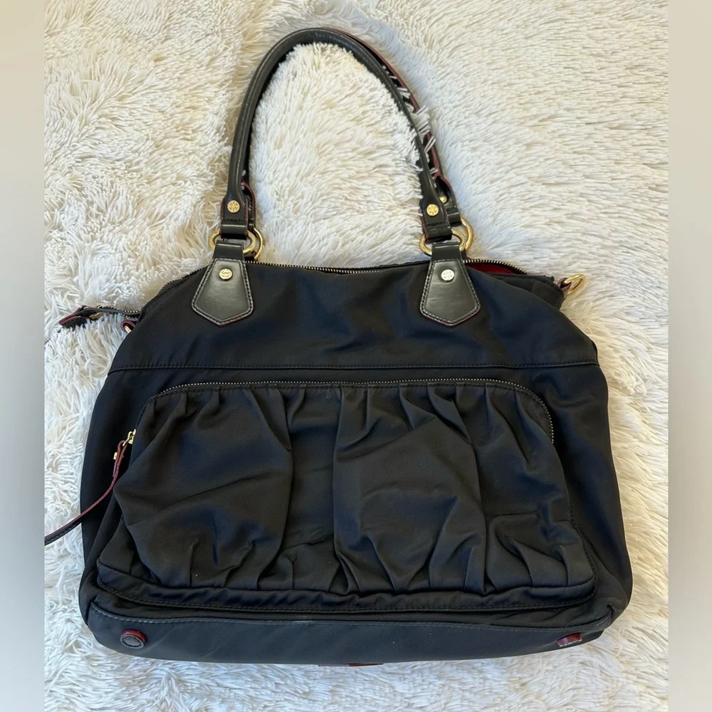 MZ WALLACE Jane Bedford Black Nylon Shoulder Tote Bag Travel Work Satchel